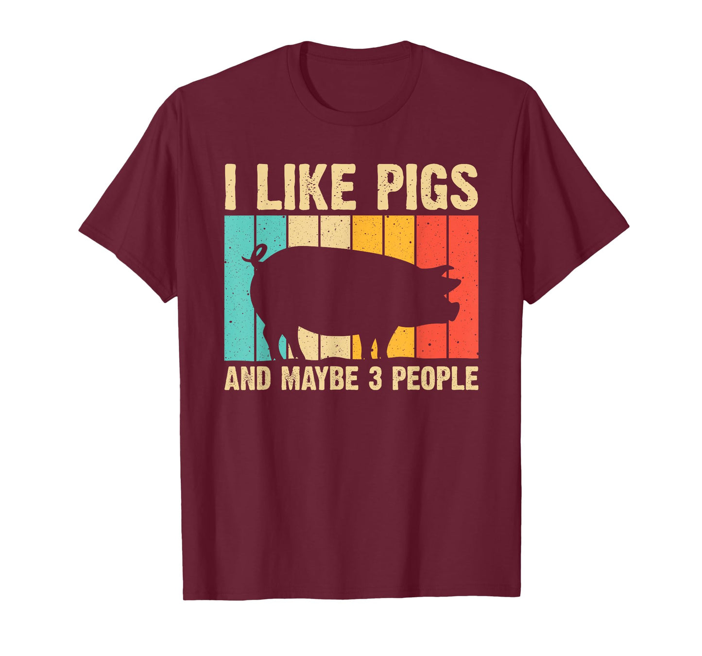 Funny Pig For Men Women Farm Animal Swine Vintage Pig Lovers T-Shirt