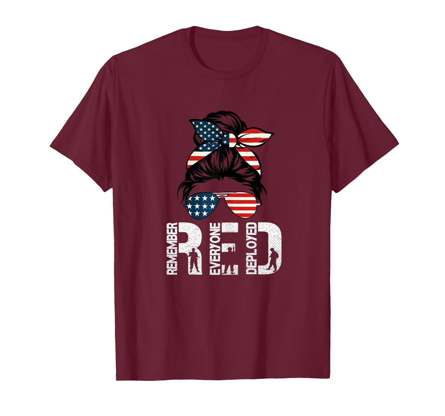(2 Sided Print) Red Friday Military Support Troops T-Shirt