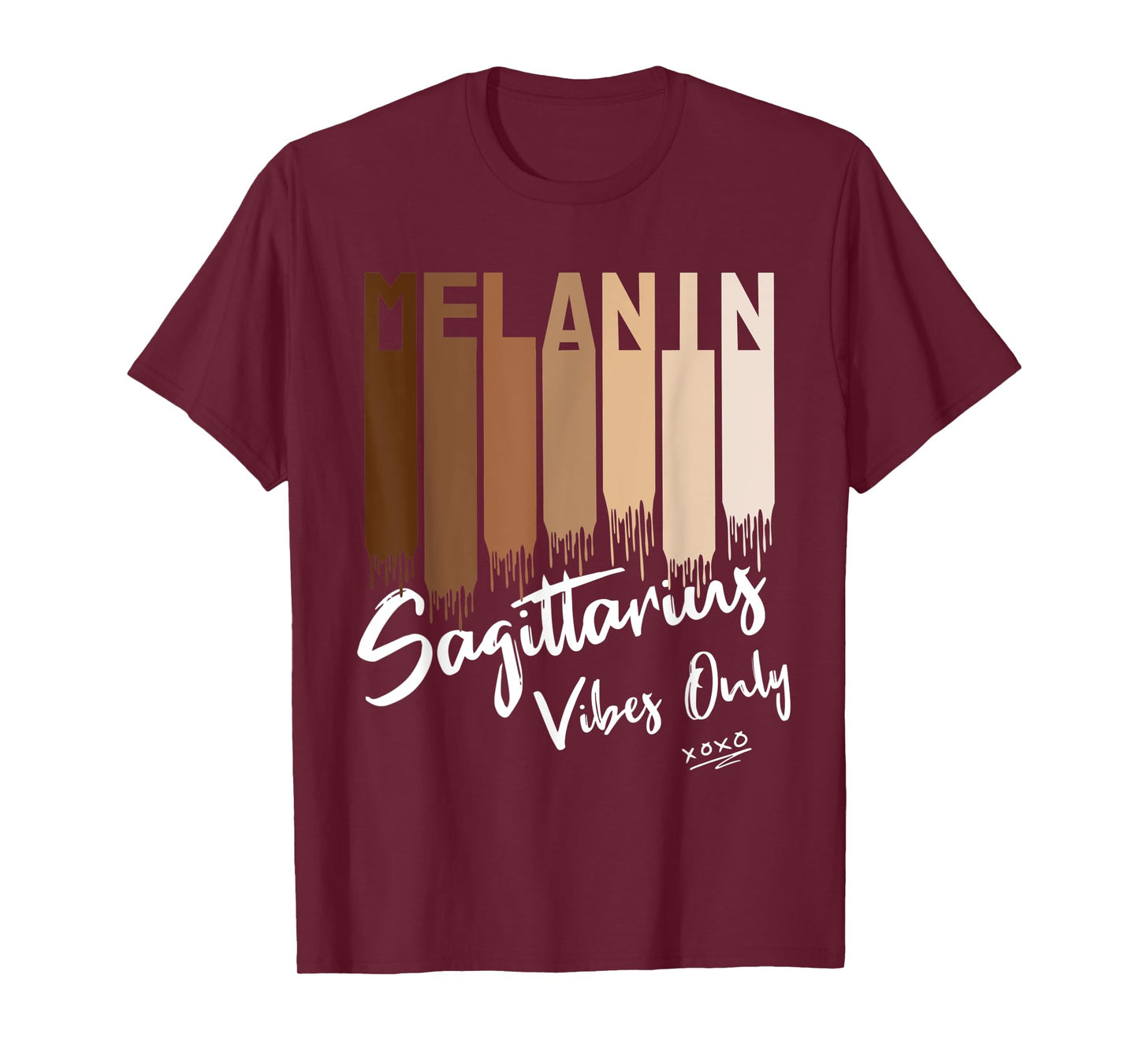 Melanin Sagittarius Vibes Only Zodiac Sign for Black Women T-Shirt