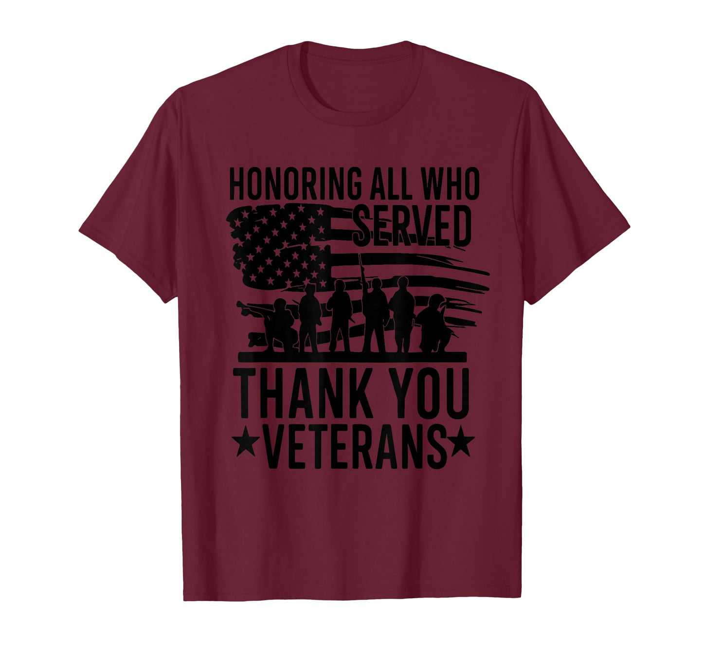 Honoring All Who Served Thank You Veterans Day T-Shirt