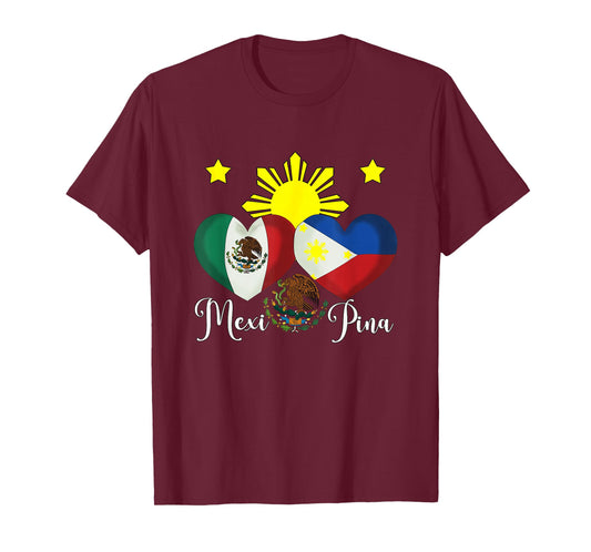 Philippines Mexico Filipino Filipina Mexipina Mexican Flag T-Shirt