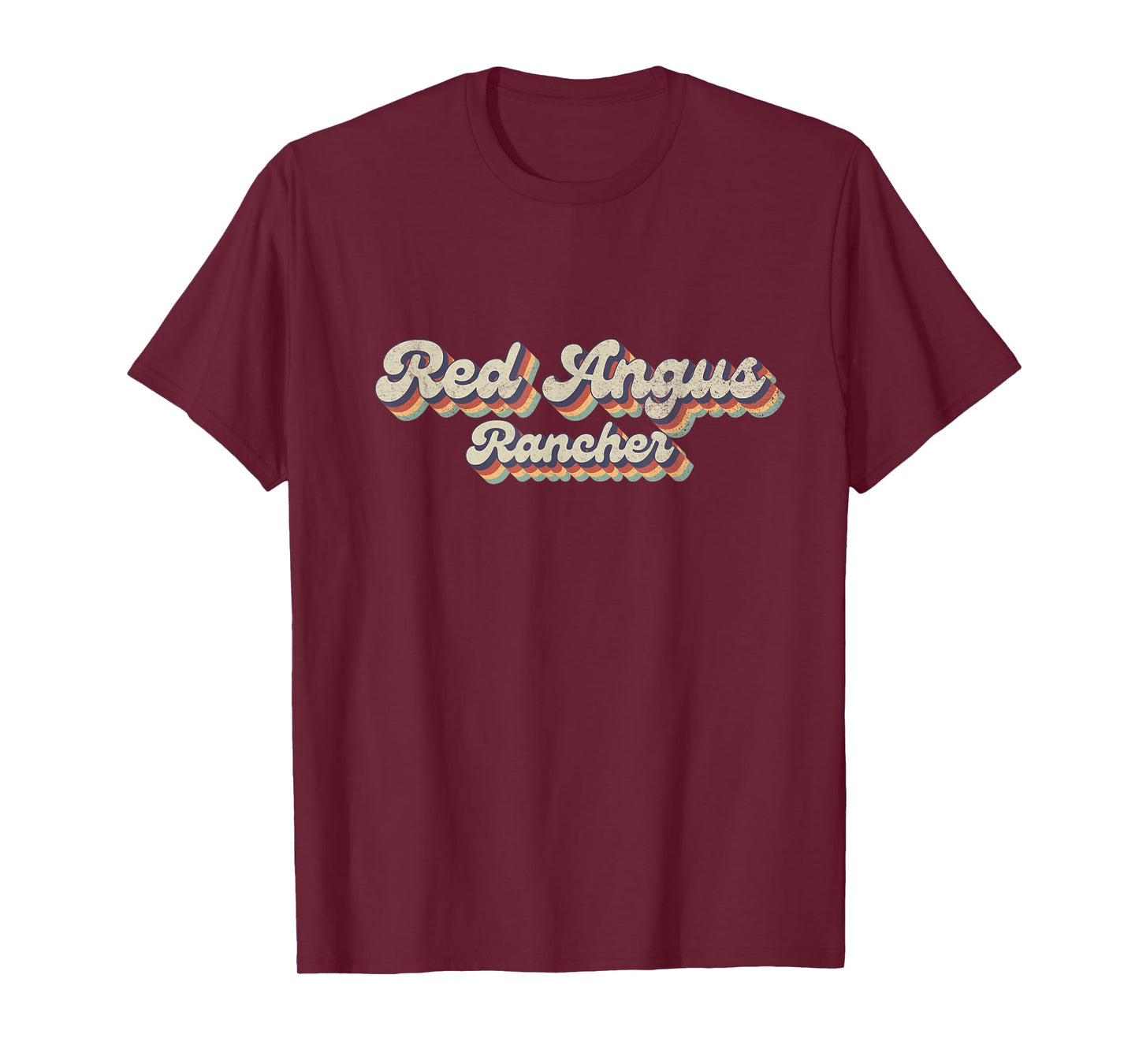 70's Cattle - Vintage Cow Rancher Red Angus T-Shirt