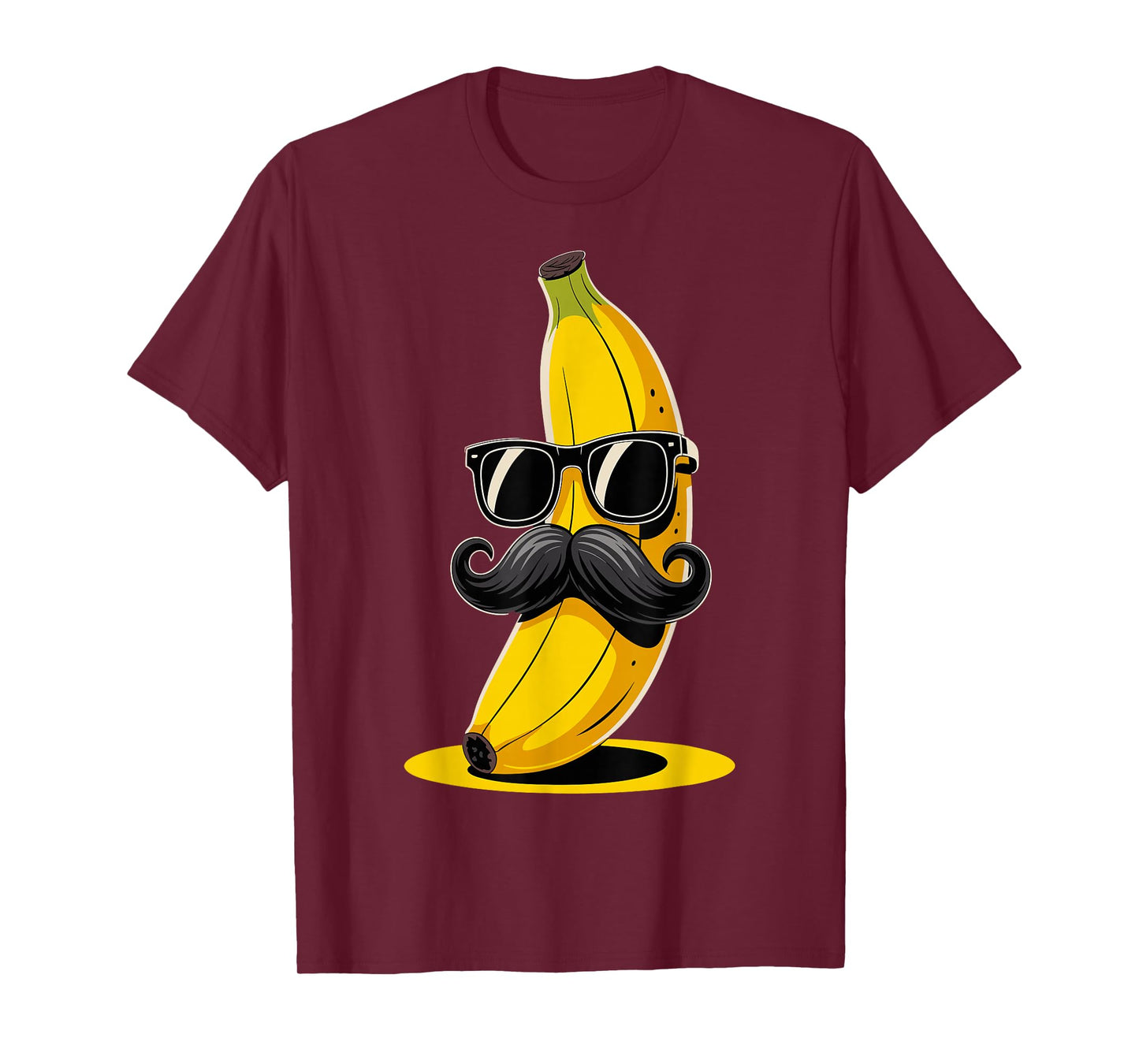 Banana Mustache Sunglasses Face Funny Fruit Cool Banana T-Shirt