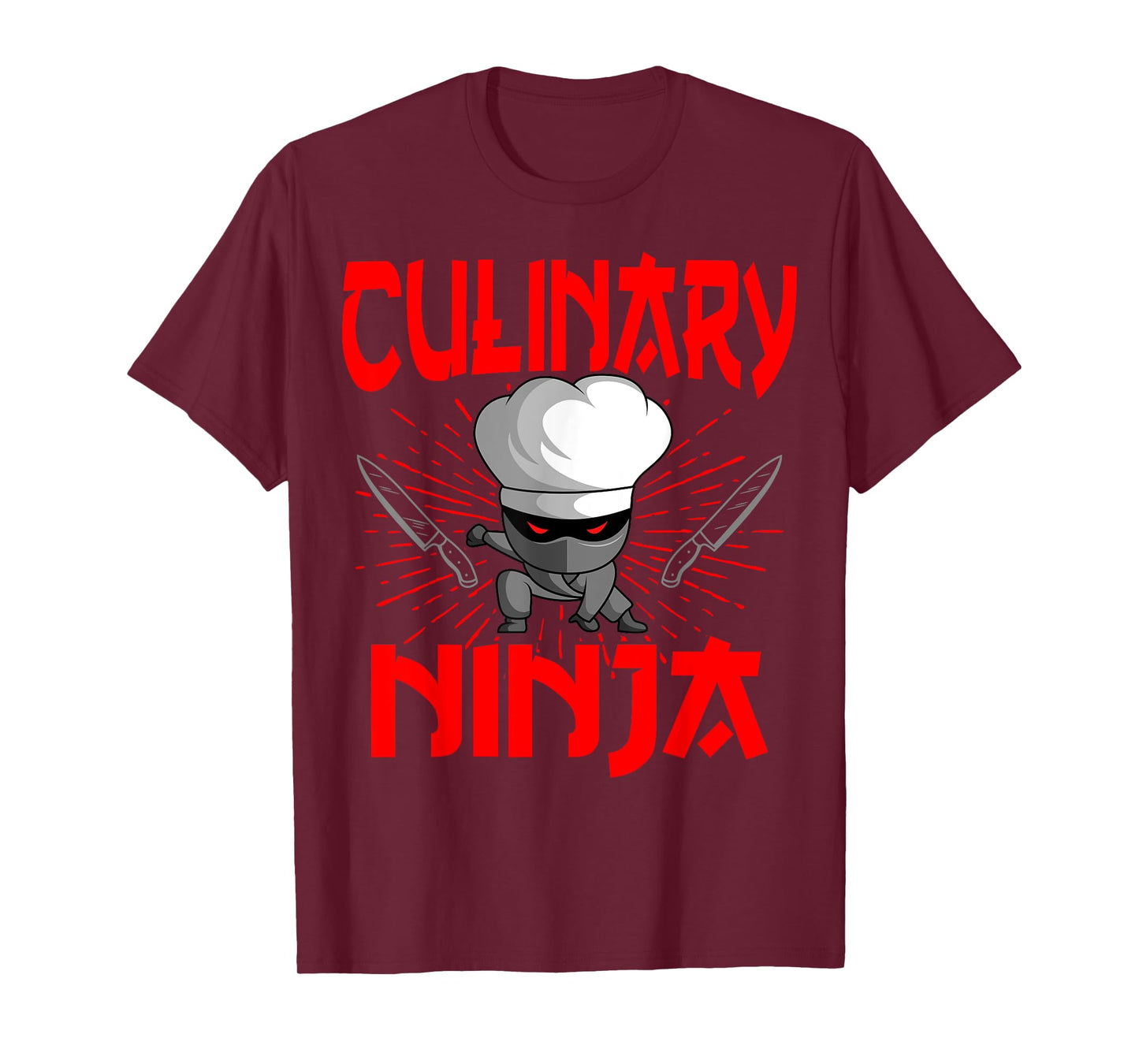 Chef Ninja Cook Kitchen Knife Hat Culinary Sous-Chef Cuisine T-Shirt