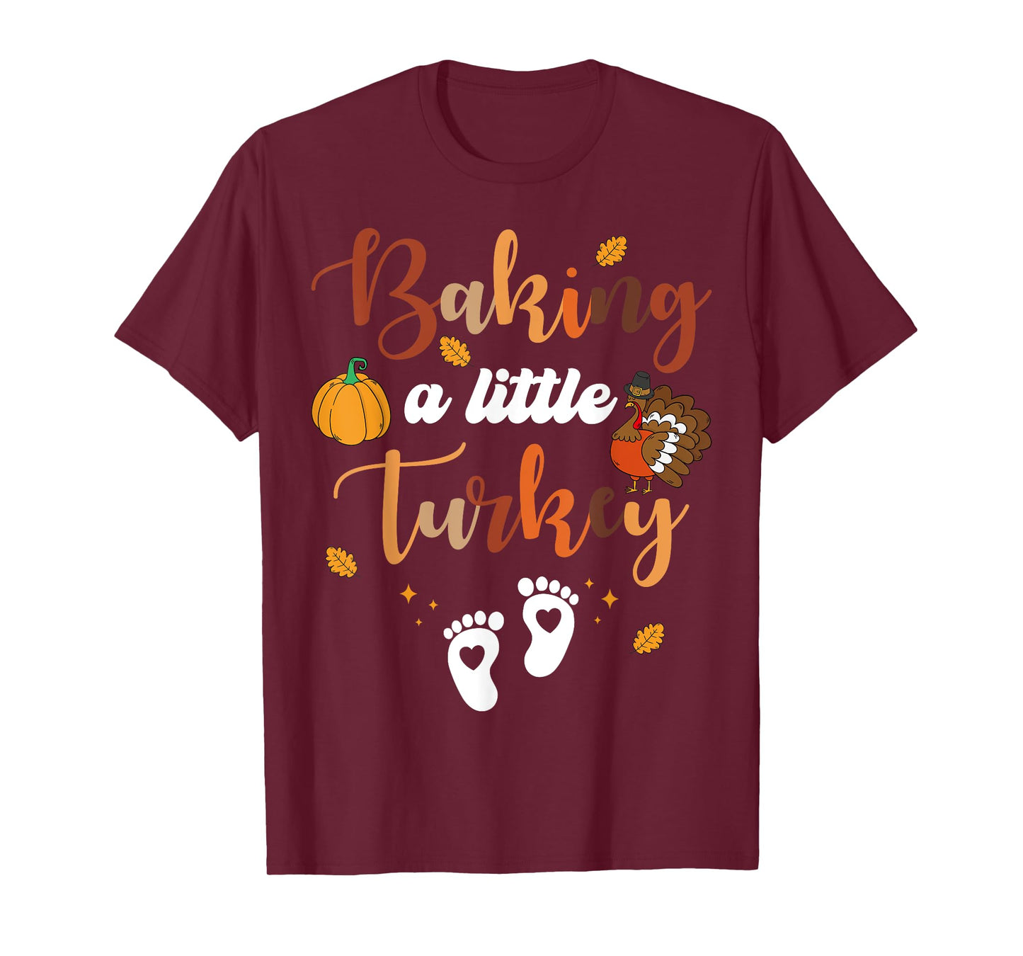 Baking A Little Turkey Thanksgiving Pregnancy Announcement T-Shirt