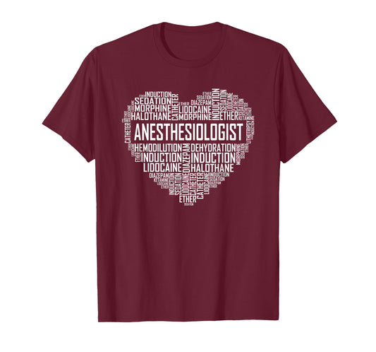 Anesthesiologist Heart Gift Anesthesia Doctor Gifts T-Shirt