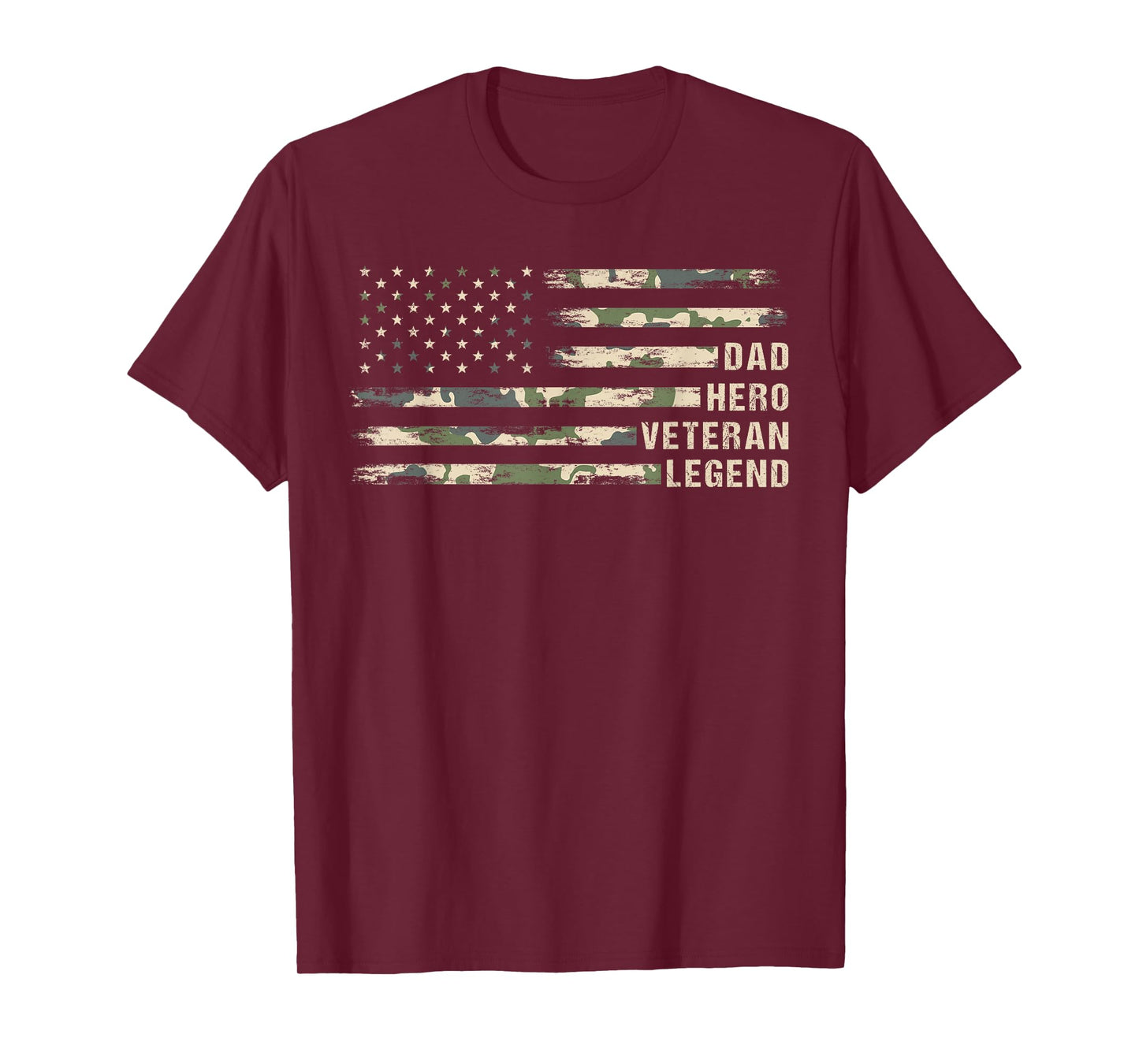 Dad Hero Veteran Legend Camouflage, Veteran Dad Father's Day T-Shirt