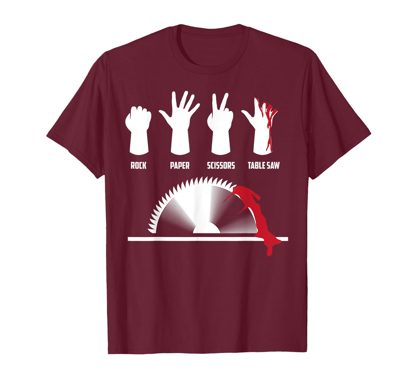 Cool Rock Paper Scissors Table Saw Gift Carpenters T-Shirt T-Shirt