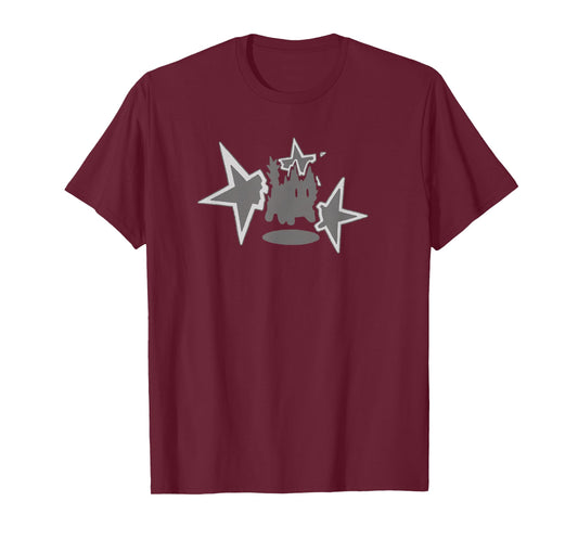 90s Y2K Scary Cat Tomcat is Scared Under Big Stary T-Shirt