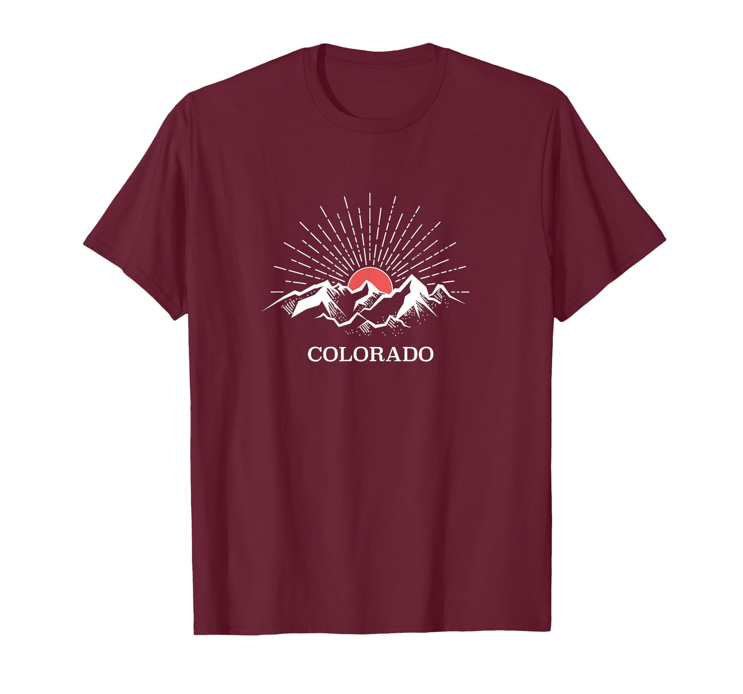 Colorado Mountains T-Shirt - Black, Unisex-Adults, Small, Short Sleeve, T-Shirt, Modern Classic, Nature, Colorado-themed