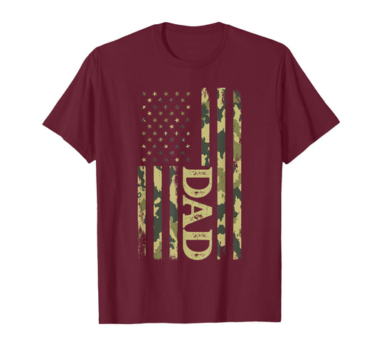 USA Patriotic Dad Father's Day American Flag 4th of July Dad Men T-Shirt