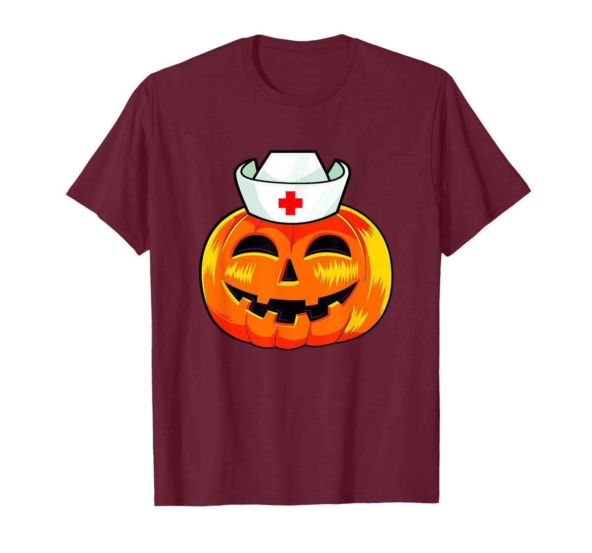 Nurse Halloween Scary Pumpkin Costume Nurse ER CNA ICU Women T-Shirt