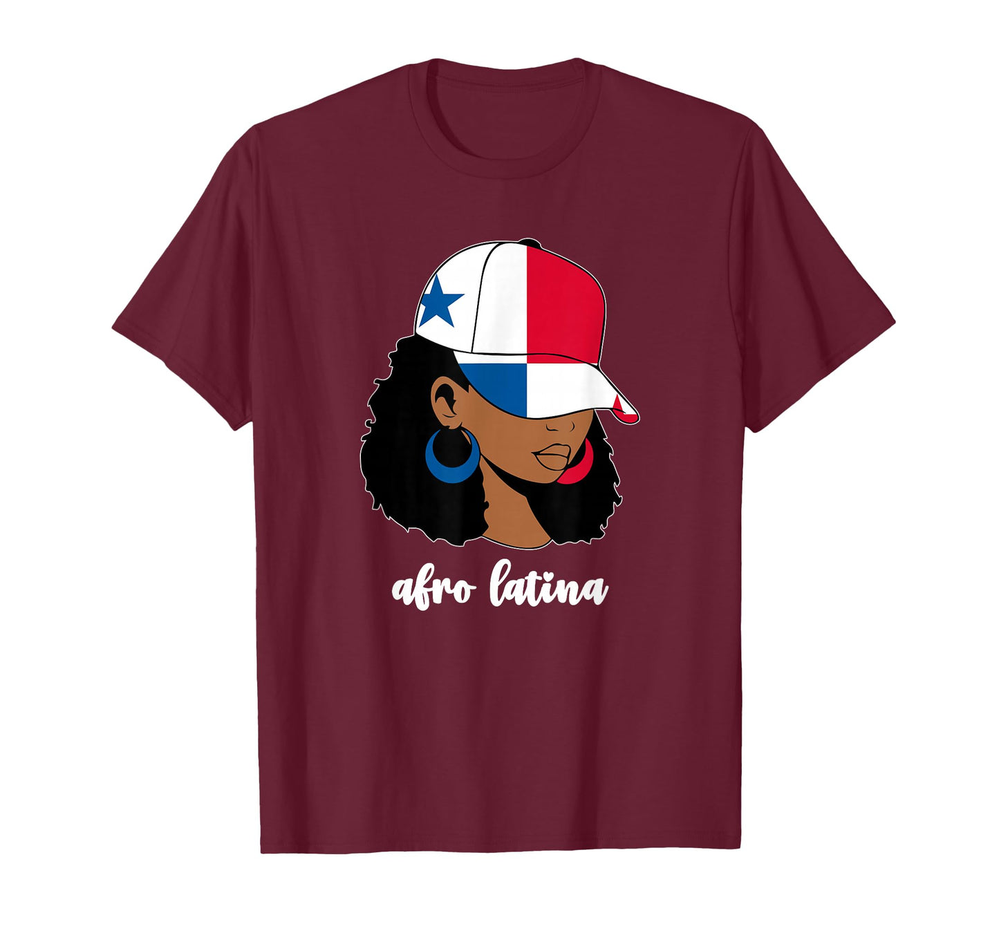 Black Afro Latina Panamanian Girl Women Panama Flag Panameña T-Shirt