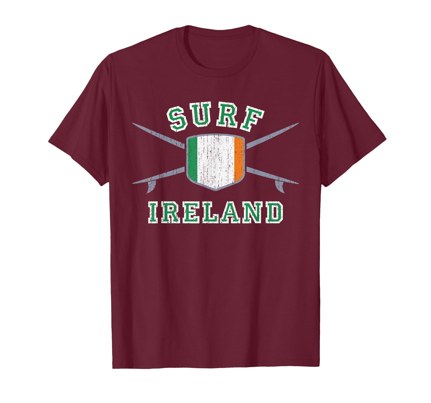 SURF IRELAND T-shirt | Retro Irish Flag Beach Surfing Tee T-Shirt