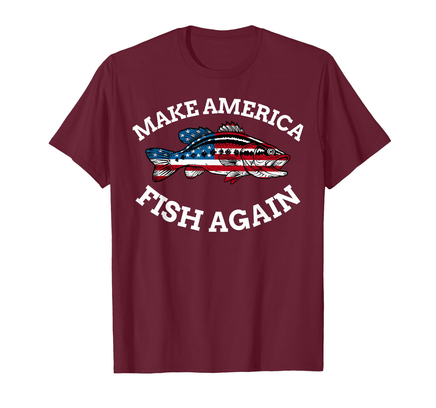 4th of July Fishing American Flag Make America Fish Again T-Shirt