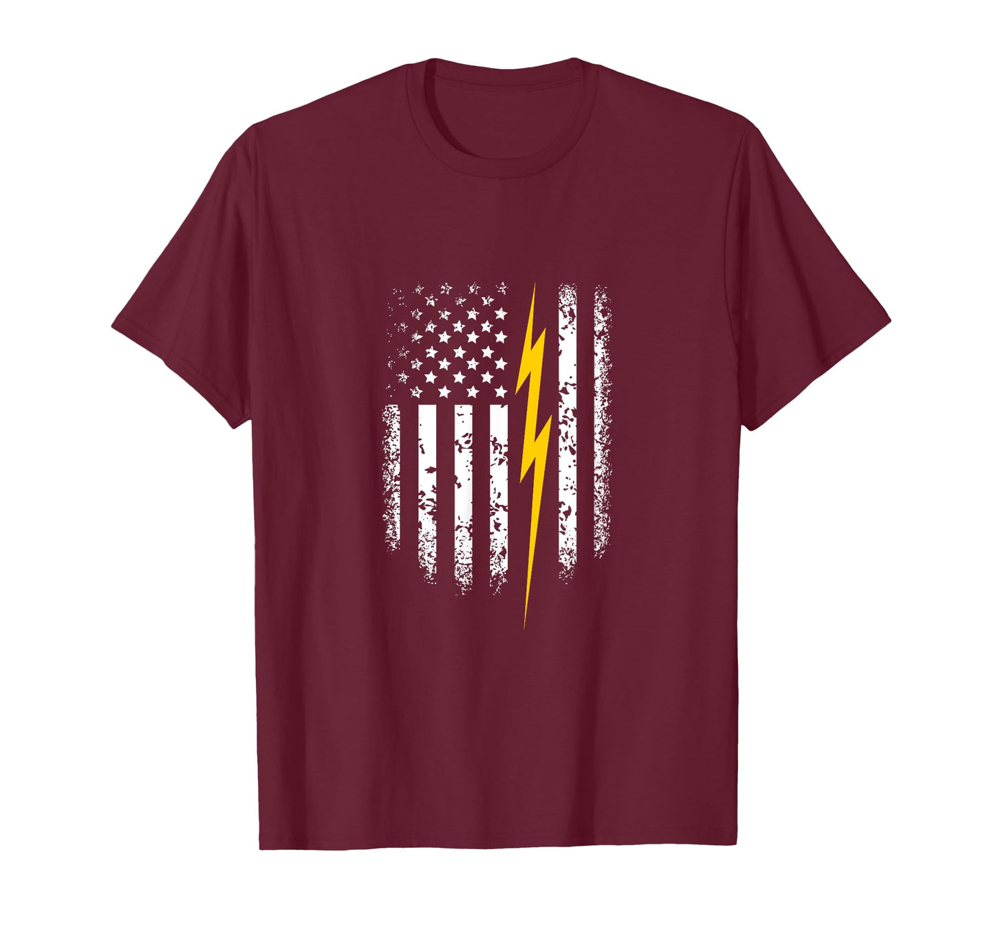 American Flag Patriotic Electrician Electrical Wiring Women Men T-Shirt