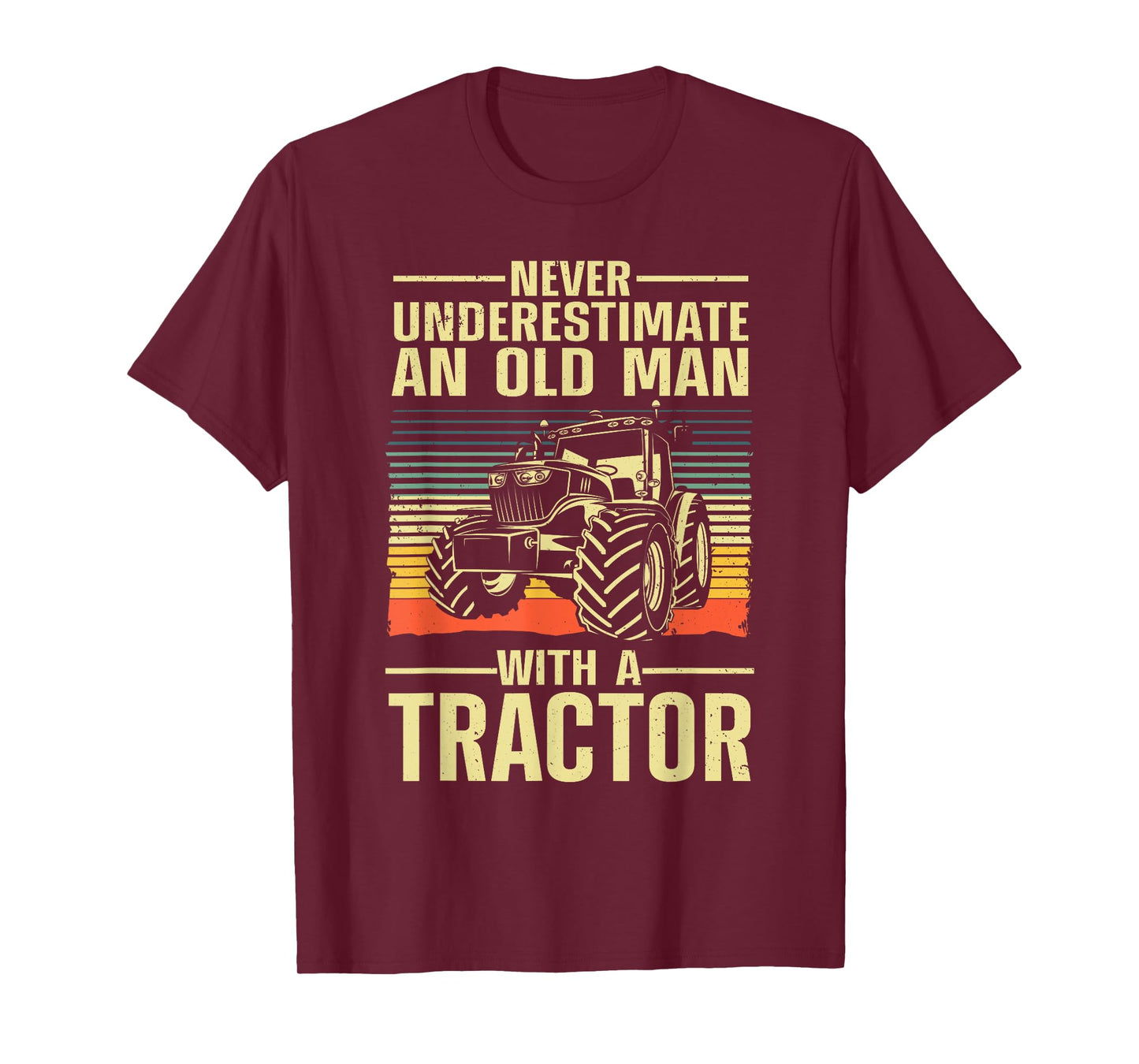 Cool Tractor For Men Dad Grandpa Farmer Driver Farming Truck T-Shirt