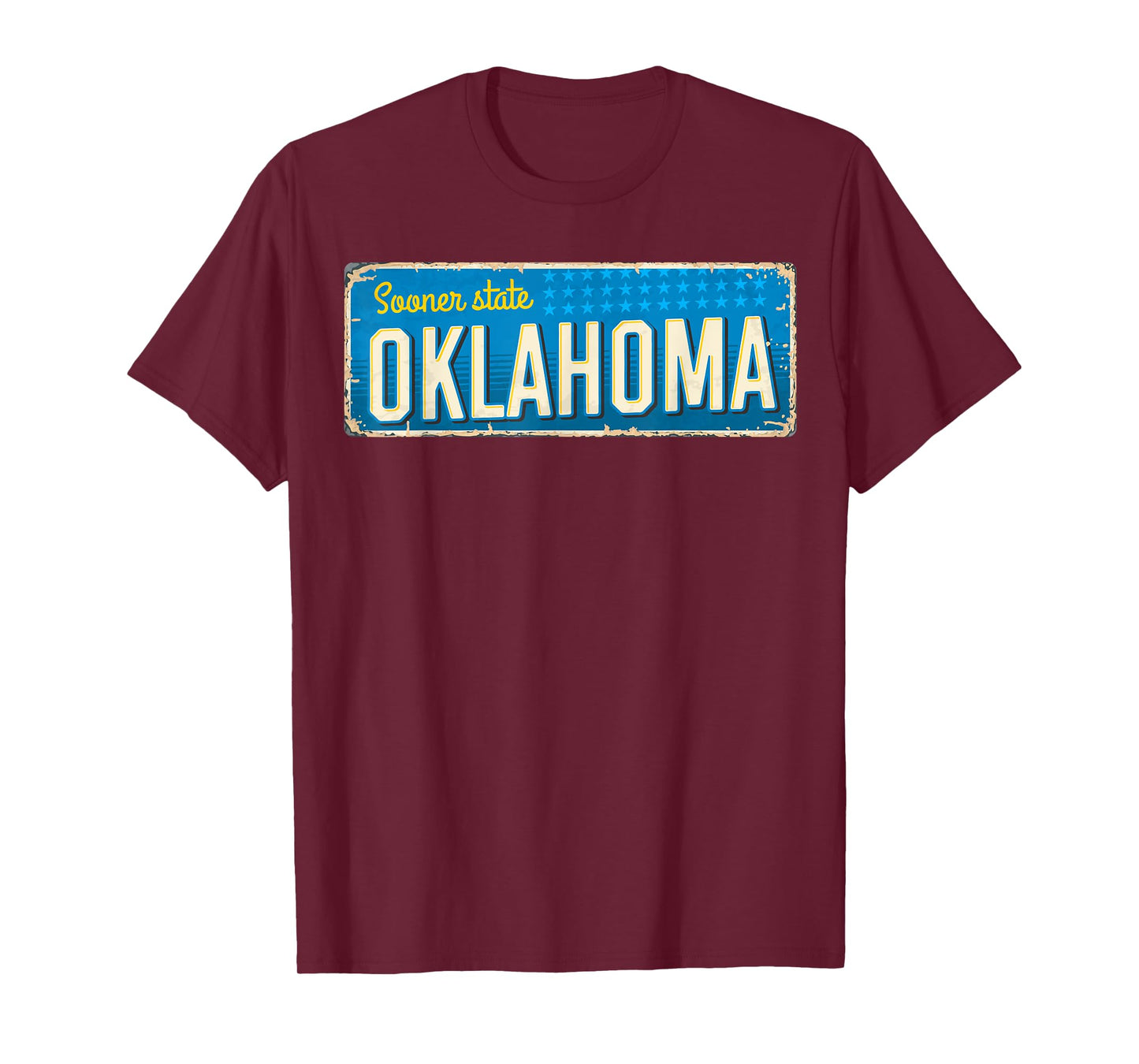 Vintage Oklahoma USA American License Plate T-Shirt