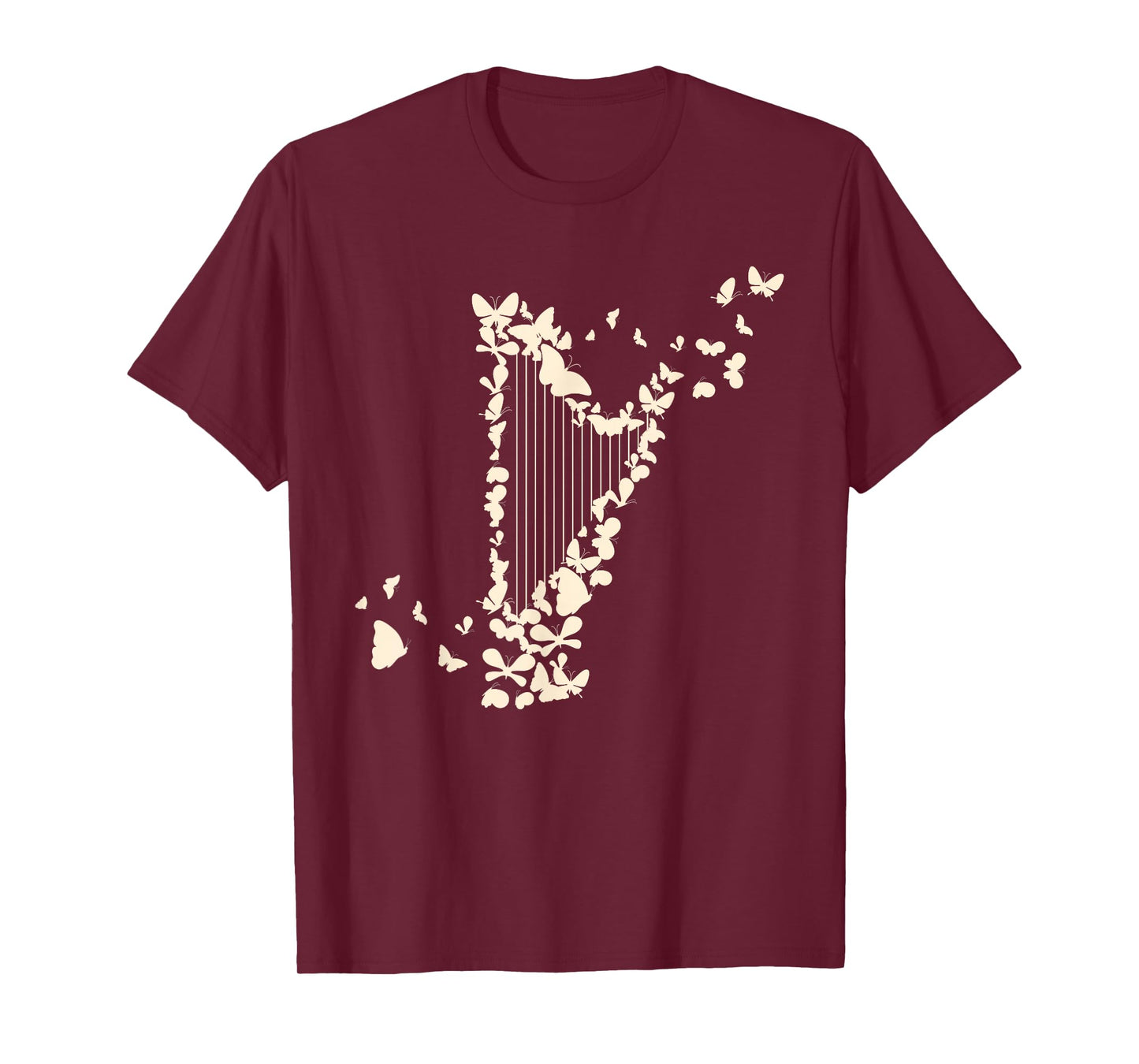 A Harp with Butterflies Harpist T-Shirt