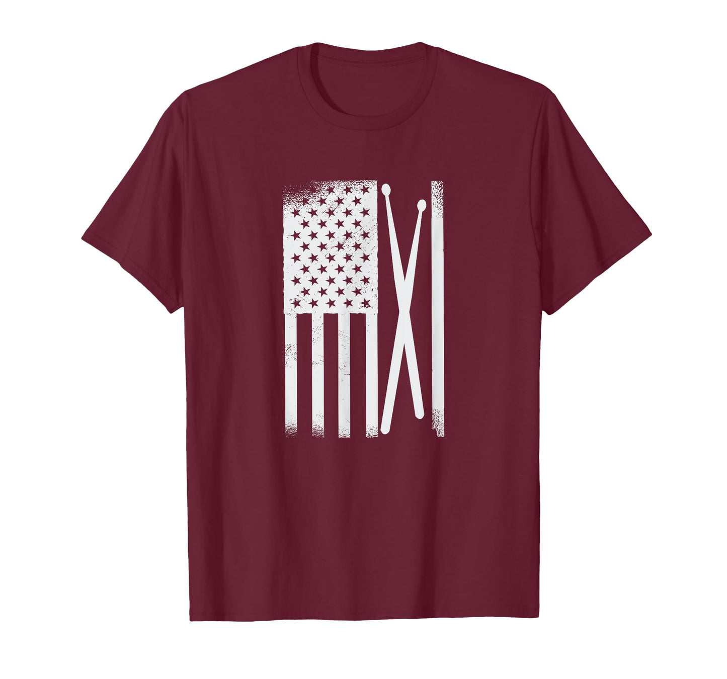 American Flag Drumsticks USA Drummers Vintage Drum Sticks T-Shirt for Women Kids Men