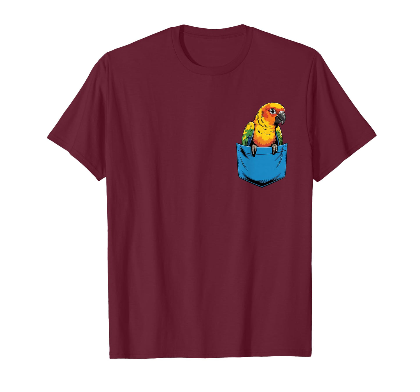 Cute Pocket Sun Conure Parrot Lovers T-Shirt