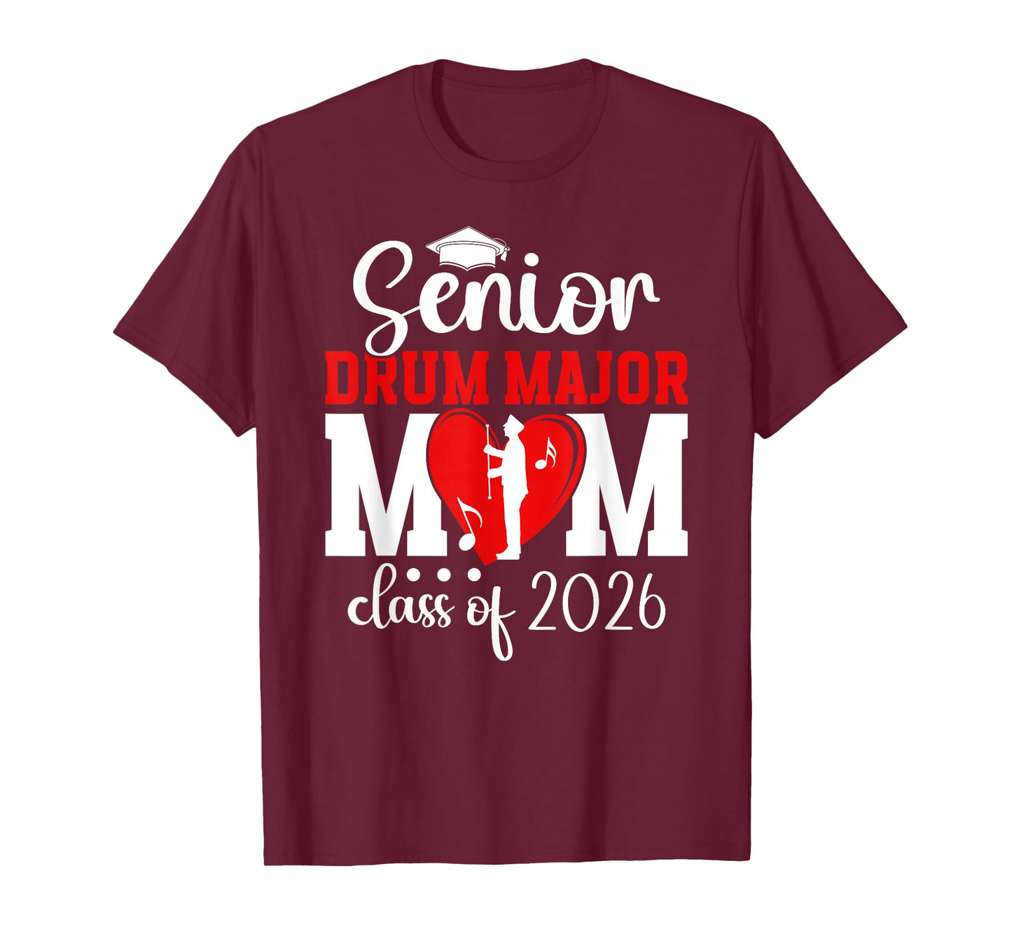 Senior Drum Major Mom 2026 Senior Marching Band Mom 2026 T-Shirt