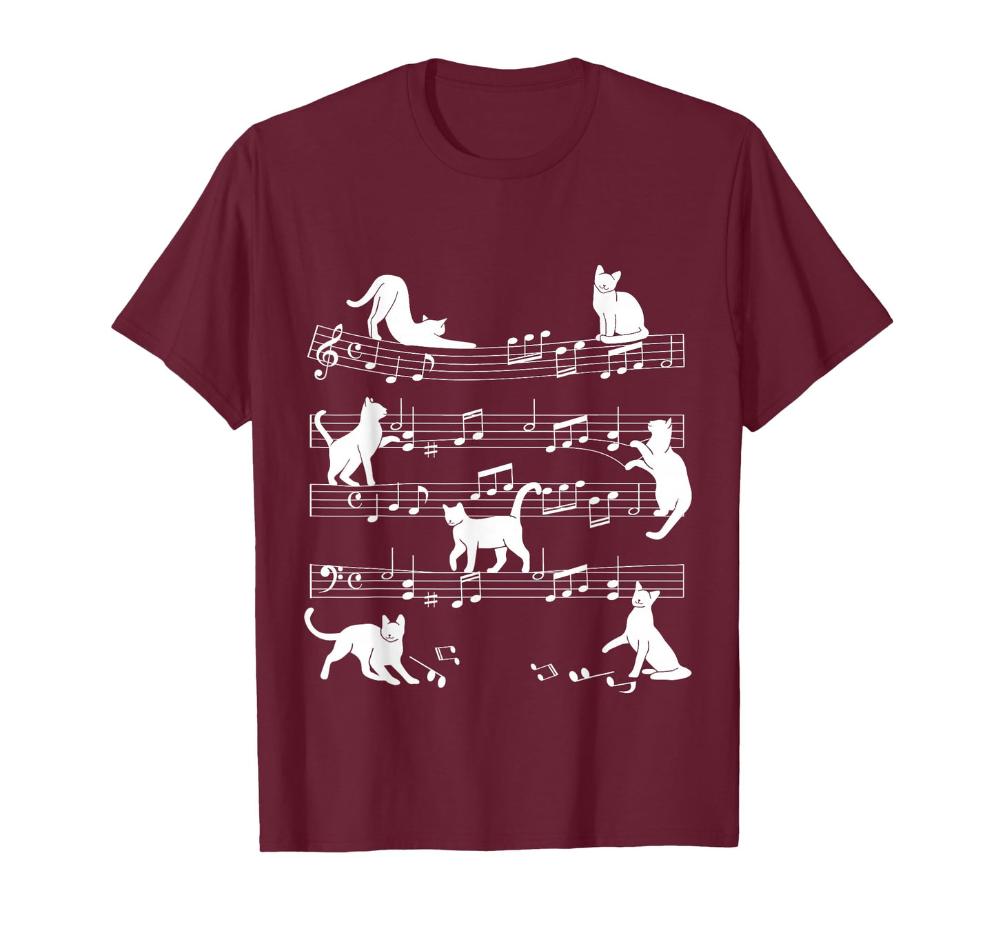 Cat Music Pet Cat Design T-Shirt for Men Women Girls Kids