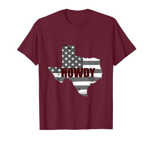 Texas Howdy USA American Flag Gig'em A&M T-Shirt