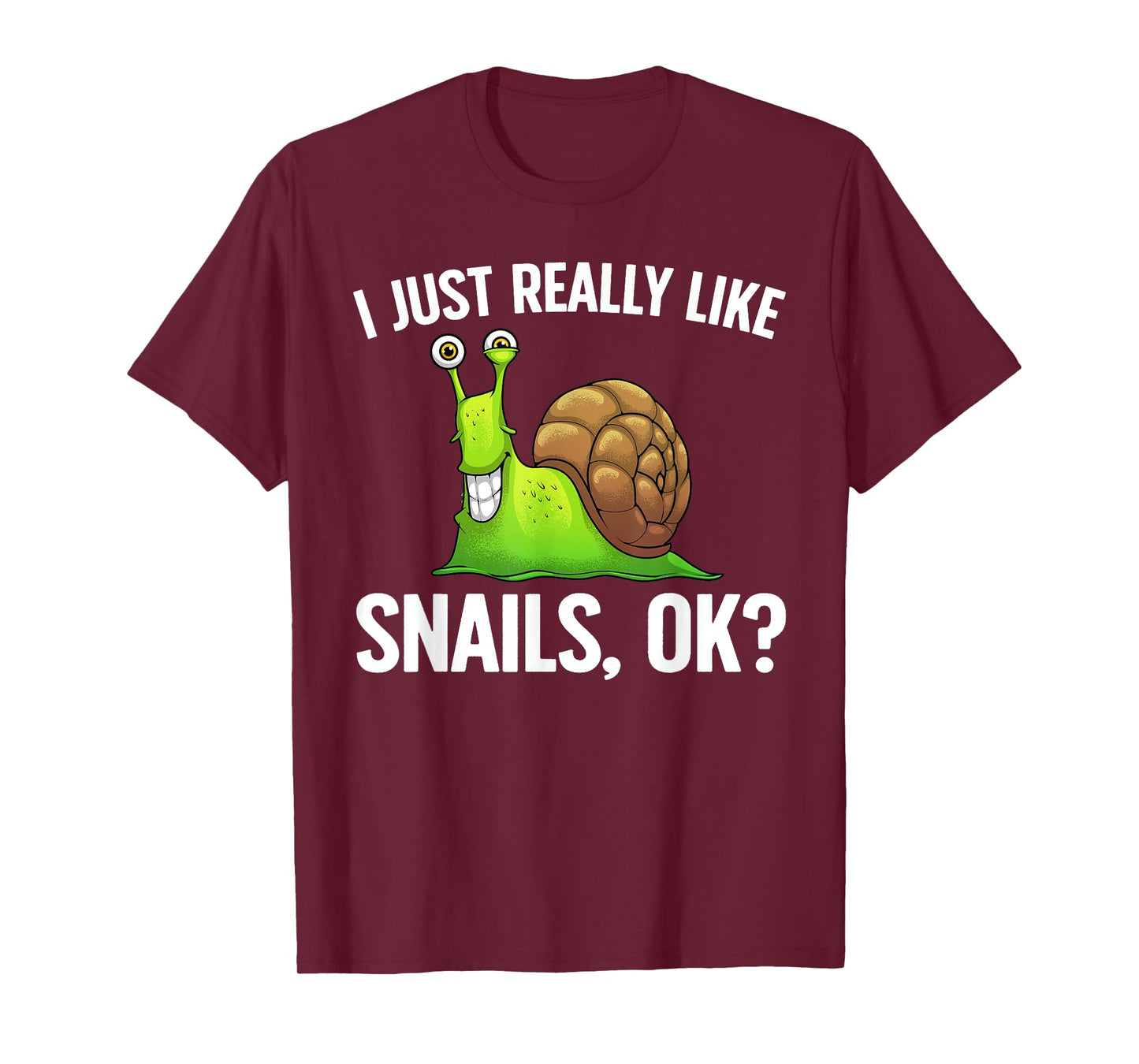 Cute Snail Design For Men Women Kids Gastropod Snail Lovers T-Shirt