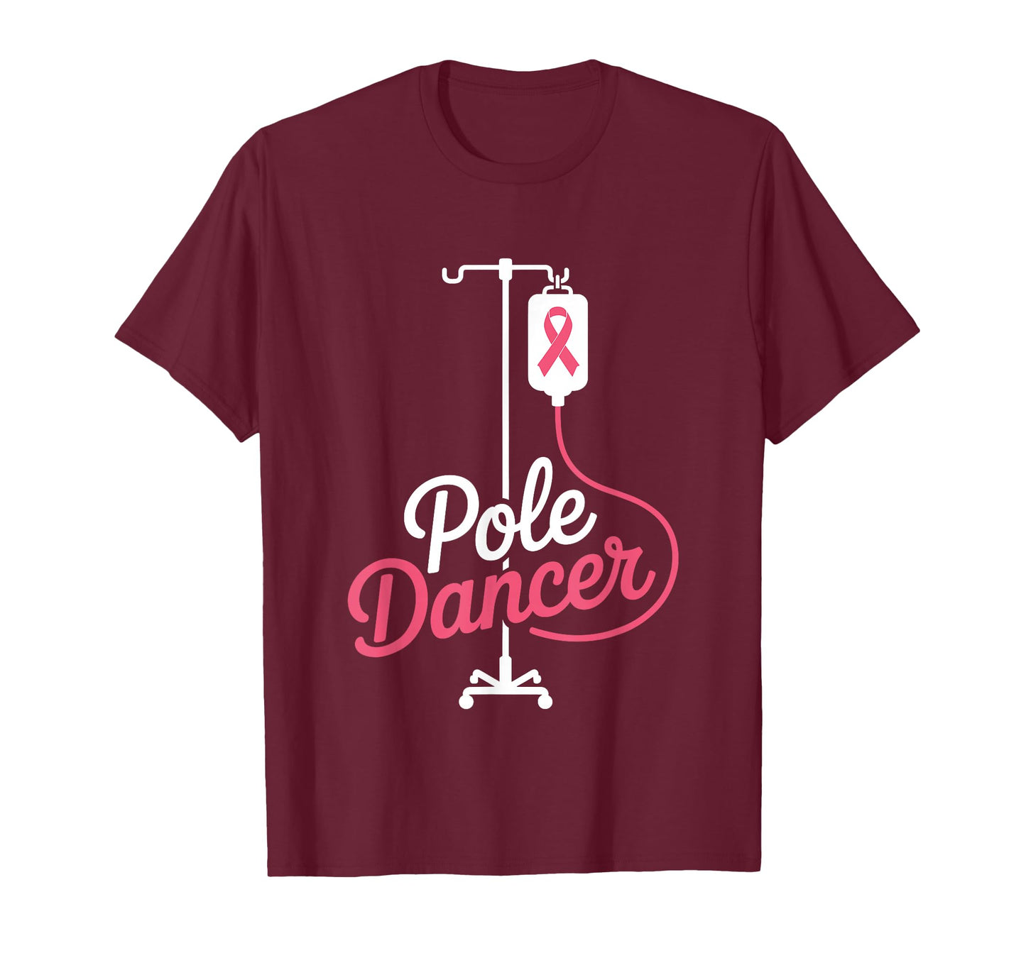 Chemo Day Nurse Nursing Pole Dancer Breast Cancer Fighter T-Shirt
