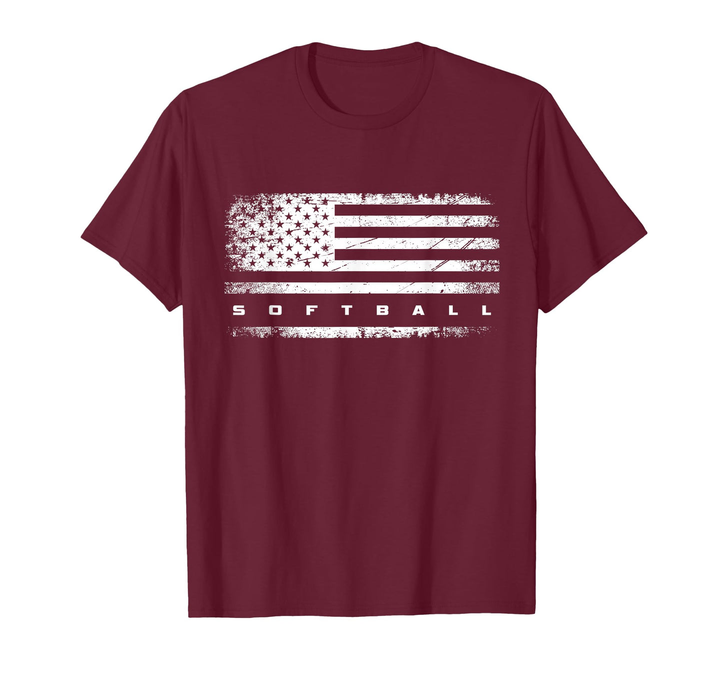 American Flag Softball Apparel - Softball T-Shirt