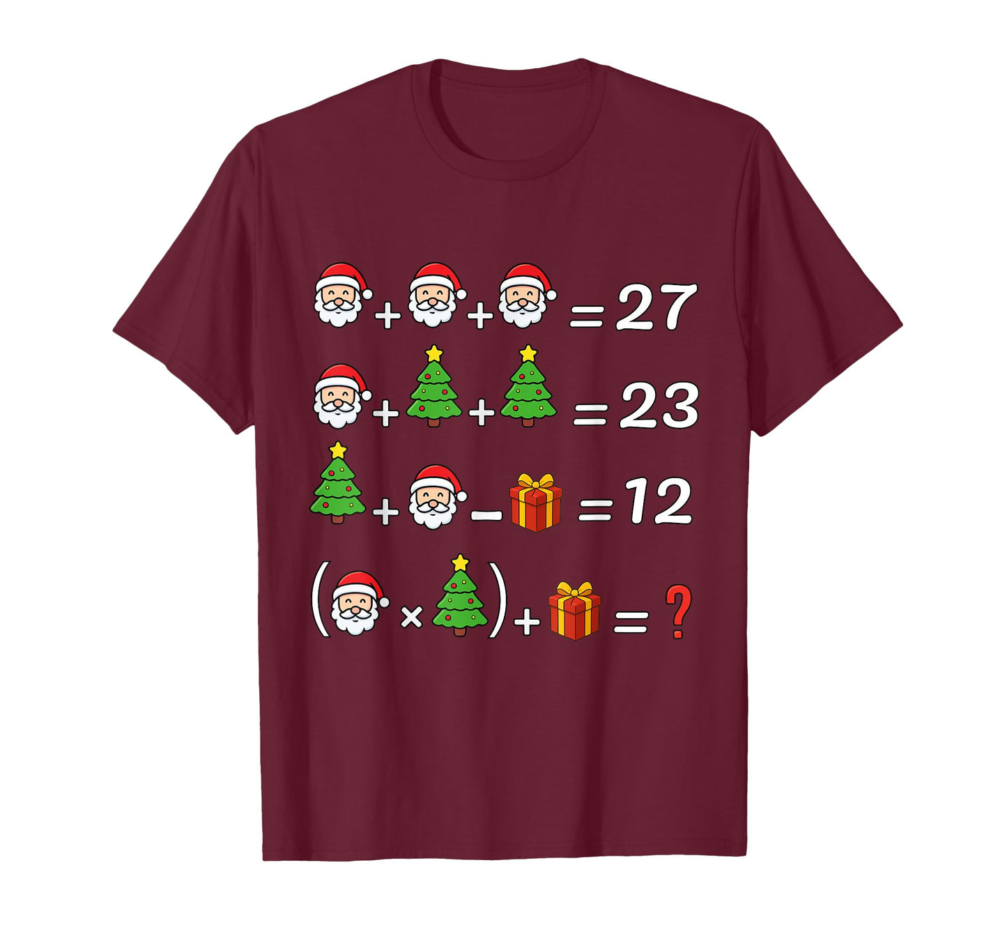 Funny 67 Meme Christmas Math Teacher Santa Six Seven Puzzle T-Shirt