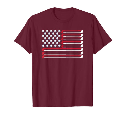Golf American Flag Golf Player Lover Golfing Golfer T-Shirt