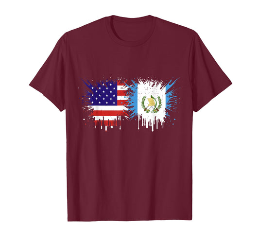 Guatemala & USA Together, Half American, Half Guatemalan T-Shirt