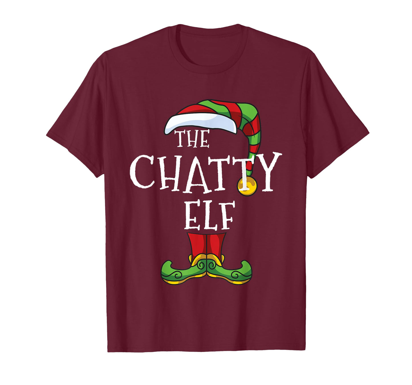 Chatty Elf Talkative Family Matching Christmas Group Funny T-Shirt