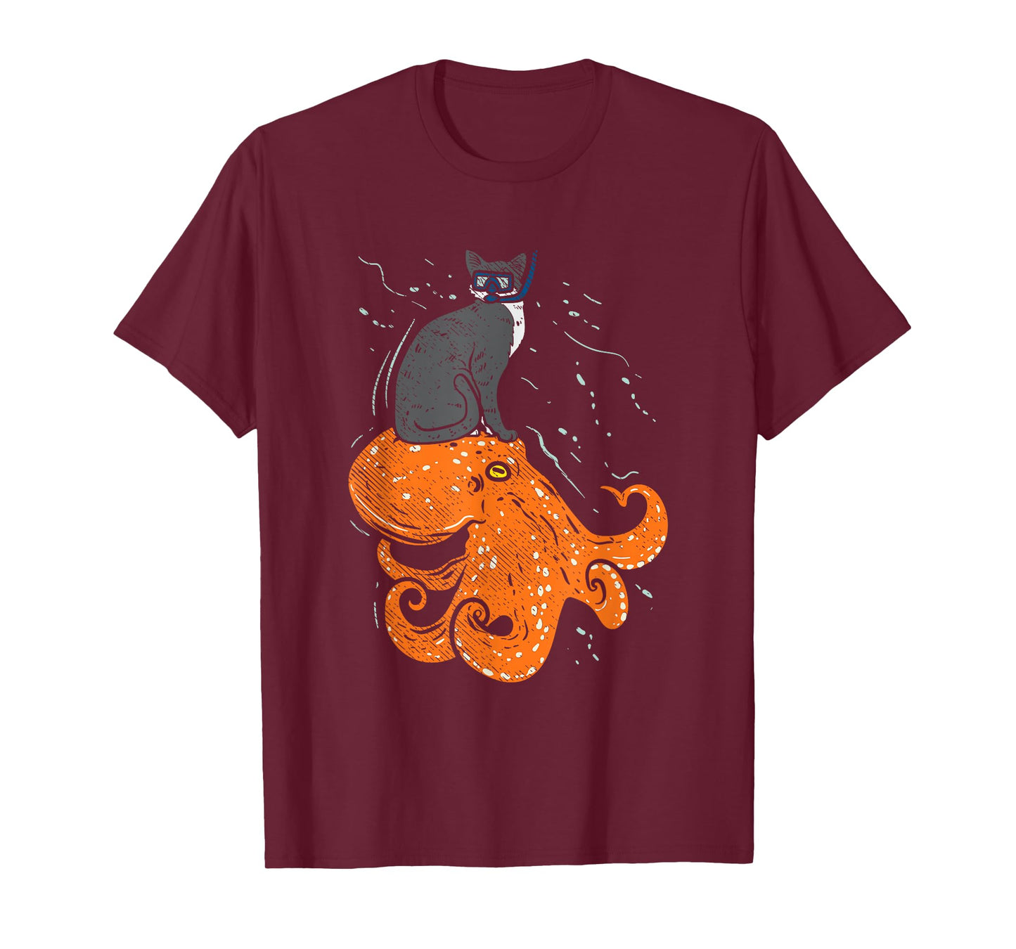 Funny Scuba Diving Gift, Funny Diving Cat Men Women T-Shirt