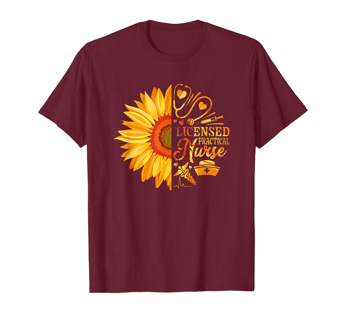 Sunflower Licensed Practical Nurse Medical Nursing LPN T-Shirt