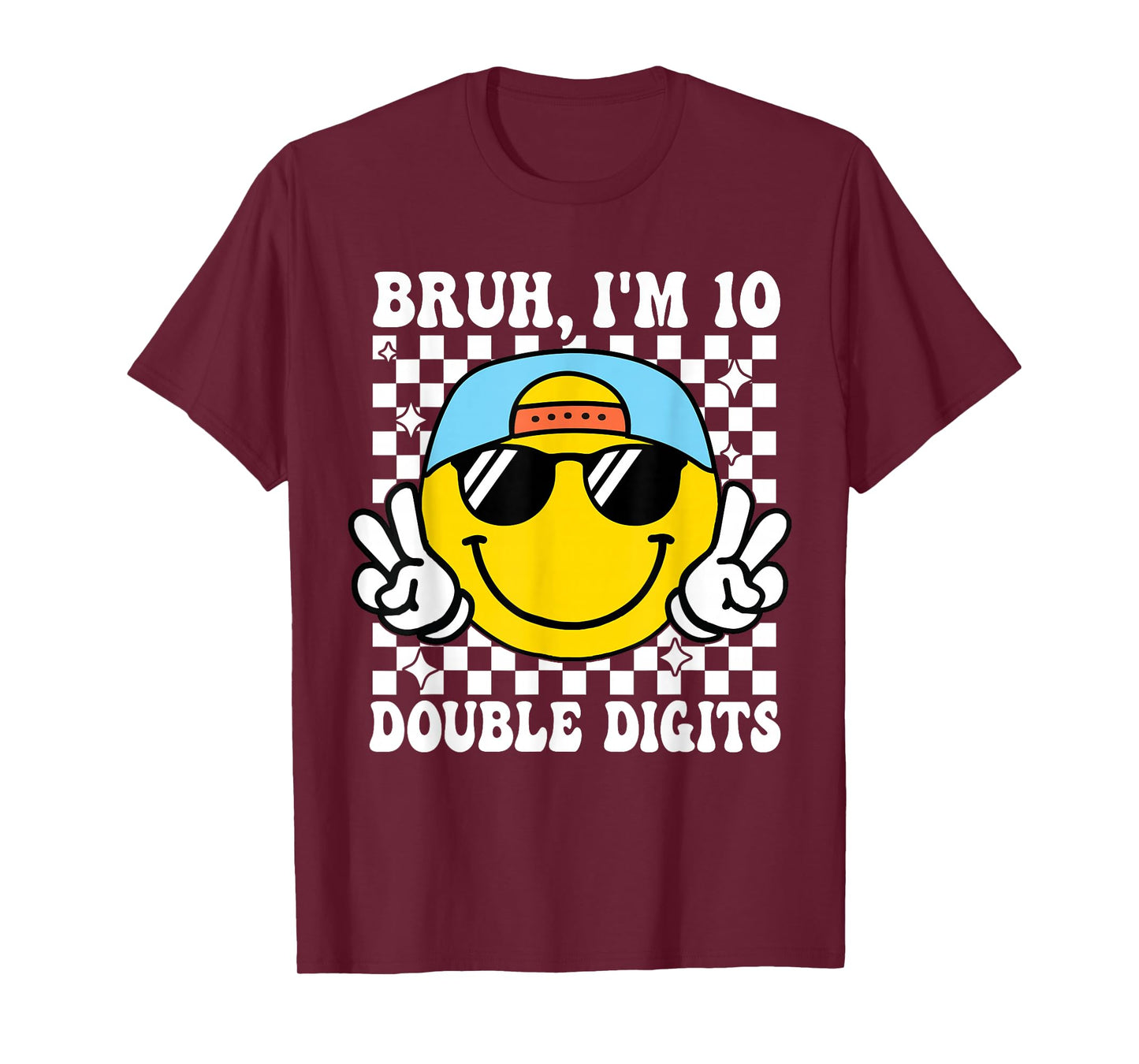 Bruh I'm Double Digits 10 Year Old boy Birthday 10 Birthday T-Shirt