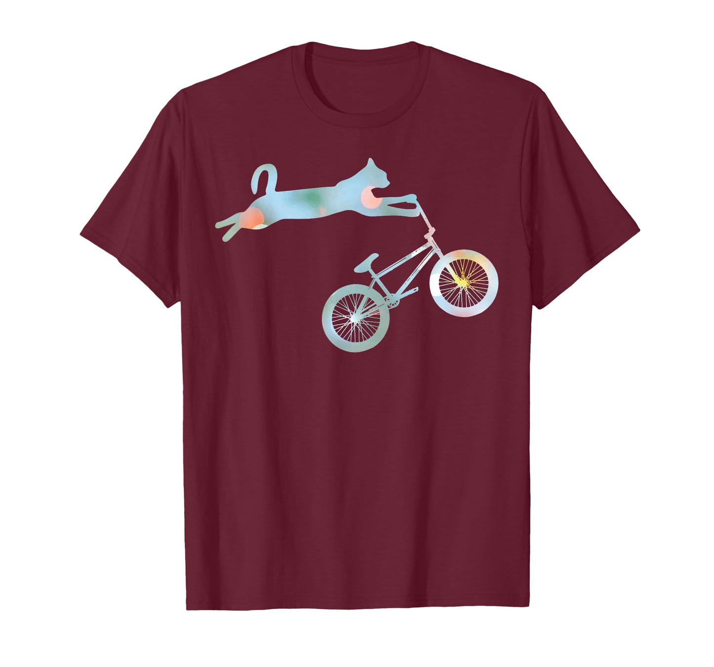Funny Cat Riding BMX Art for Men Women BMX Bike BMX Lover T-Shirt