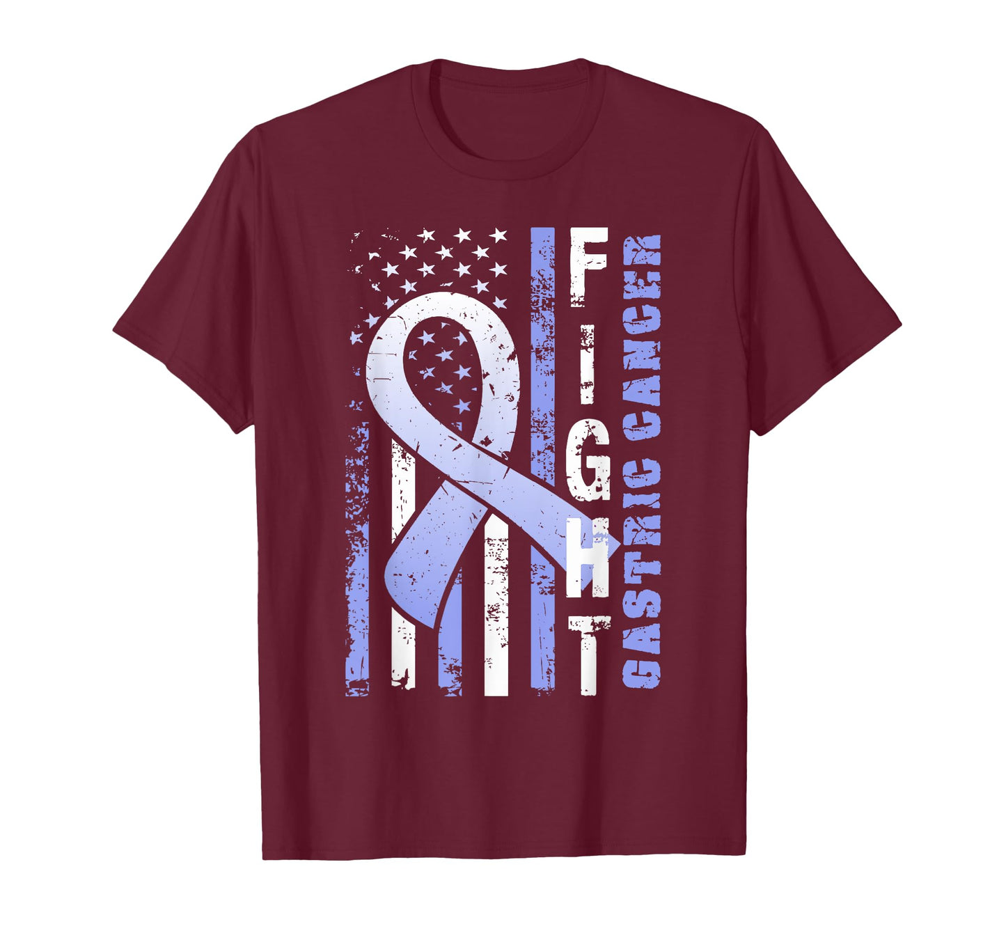 Fight Gastric Cancer - Awareness T Shirt with USA Flag T-Shirt