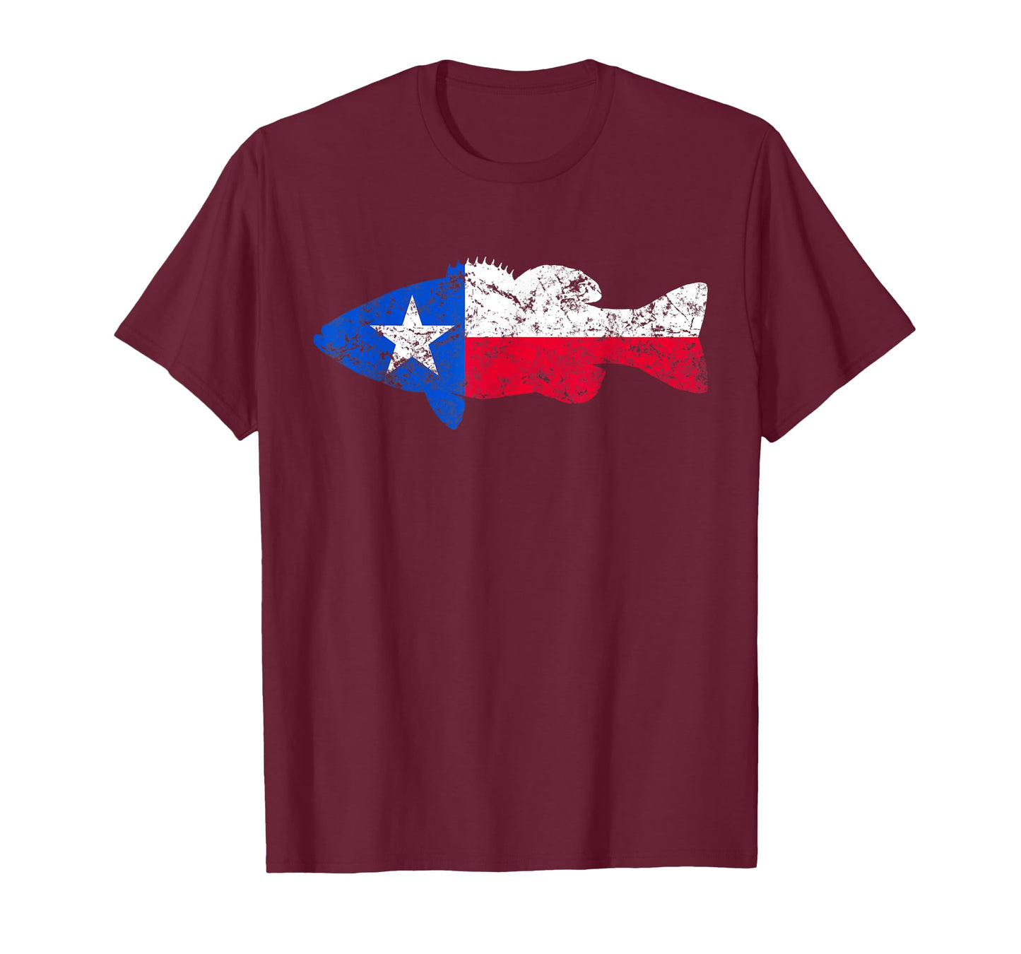 Texas Flag Smallmouth Bass Fishing T-Shirt T-Shirt
