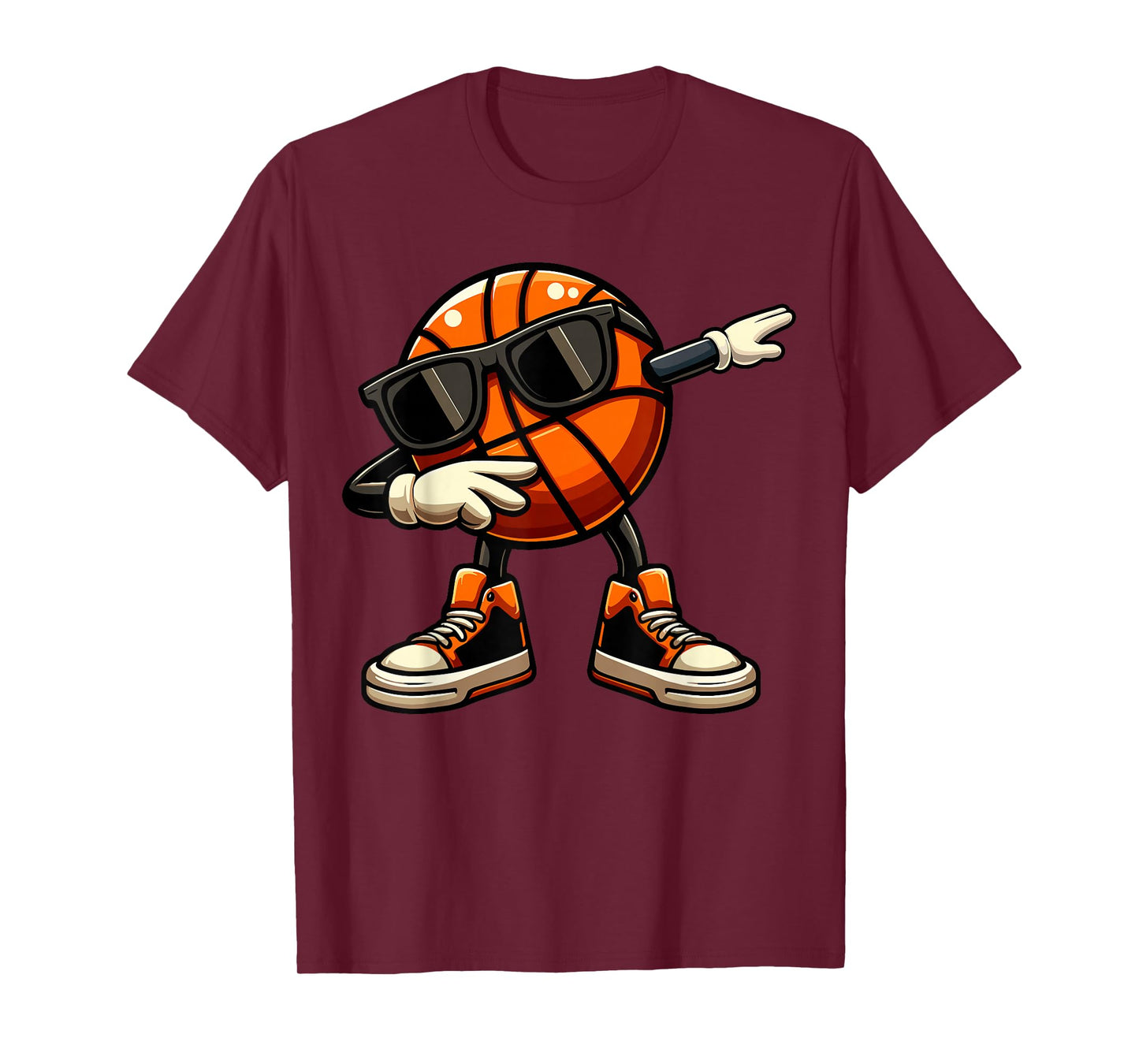 Dabbing Basketball Ball Sunglasses Basketball T-Shirt