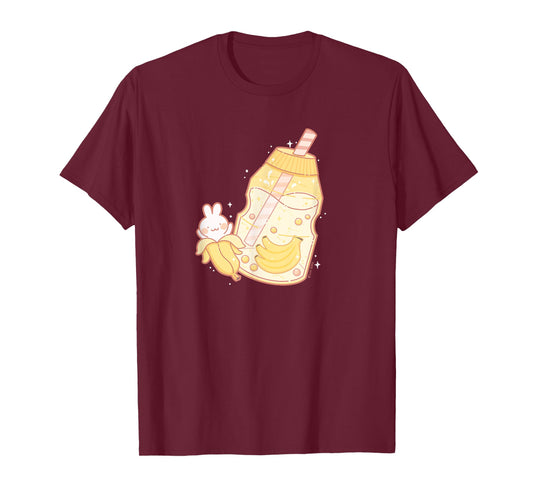 Banana Milk Drink Cute Bunny Kawaii Aesthetic T-Shirt
