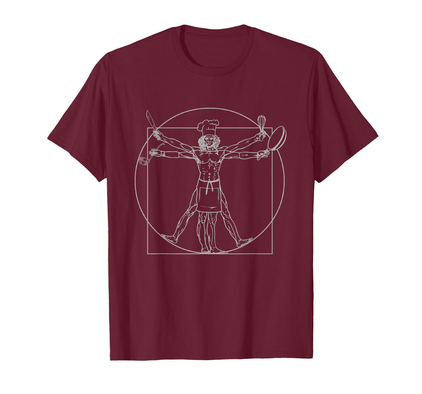 Chef Men's Vitruvian Fun Cooking Cooking Gift T-Shirt