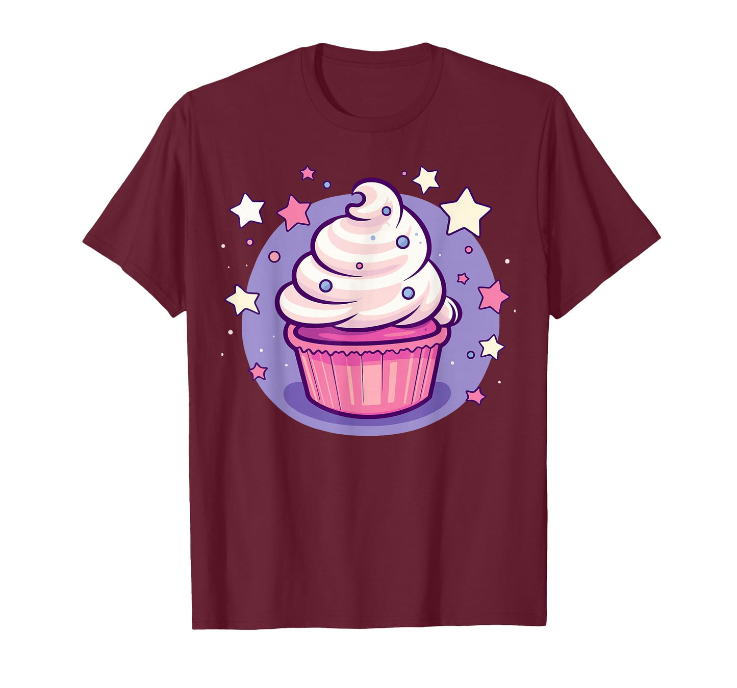 Cupcake Cute Pastel Kawaii Celestial Stars Baking Dessert T-Shirt