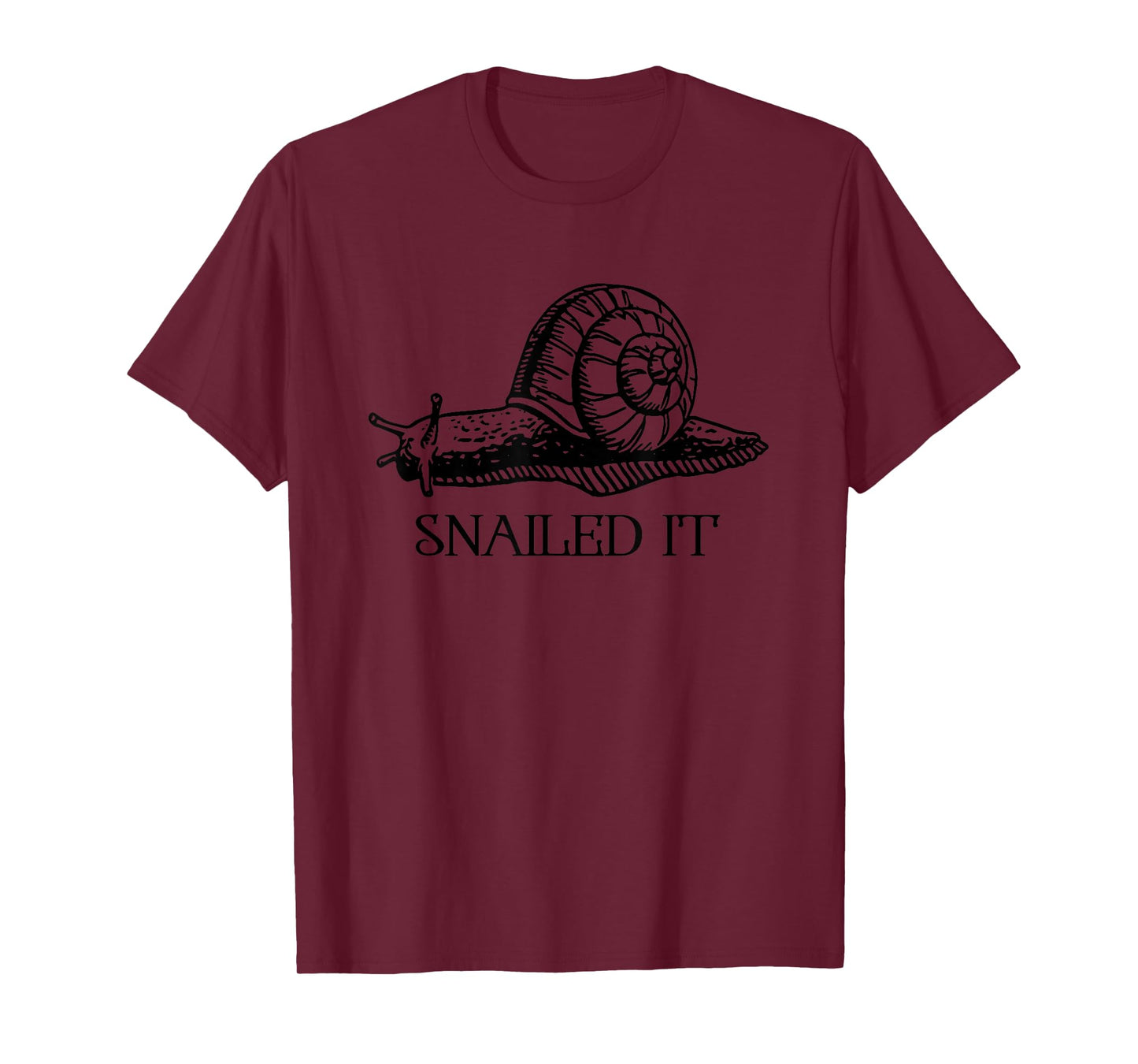 Snailed It. Garden Snail Tshirt. Cool Animal Lovers Gift T-Shirt