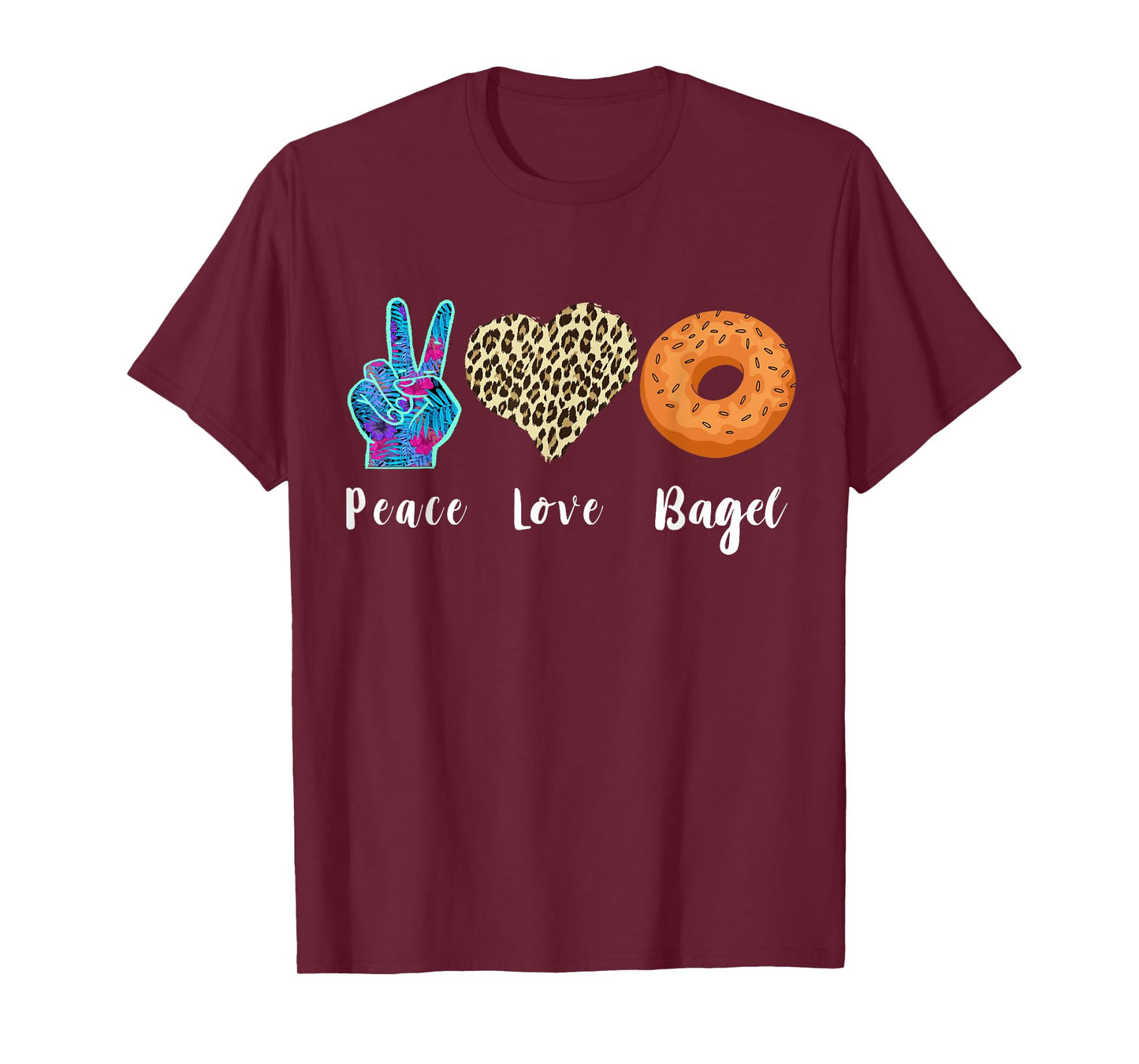 Bagel Love Peace Bagels Baker Dough Baking Bagel Lover T-Shirt