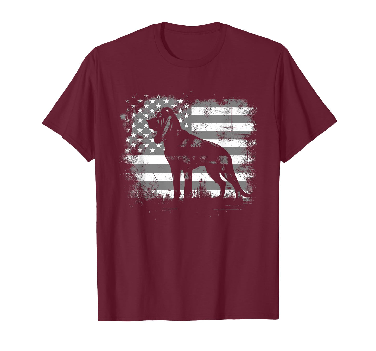 Bloodhound American Flag - Patriotic USA Dog Lover T-Shirt for Men Women Kids