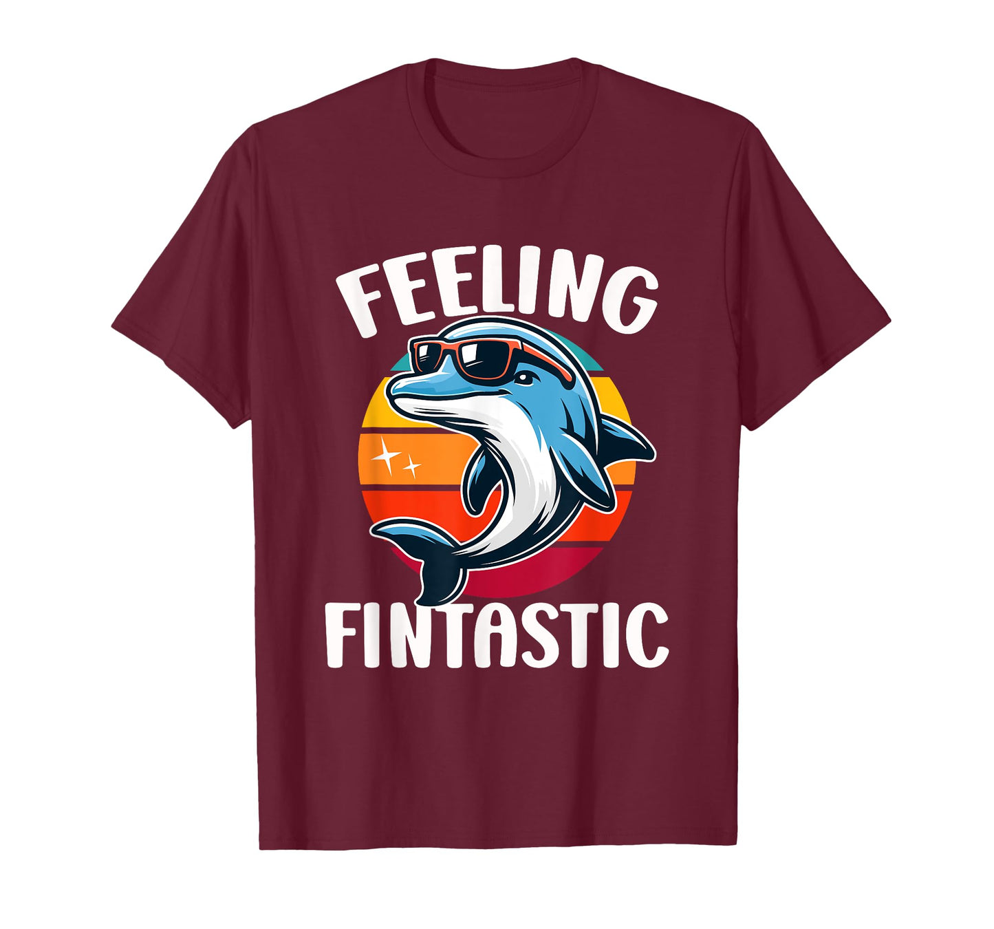 Feeling Fintastic Funny Dolphin Kids Ocean Marine Wildlife T-Shirt