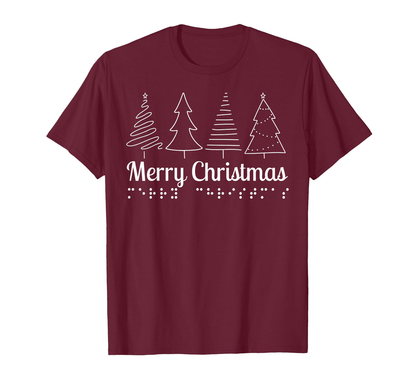 Merry Christmas Braille Teacher Visually Impaired Braille T-Shirt